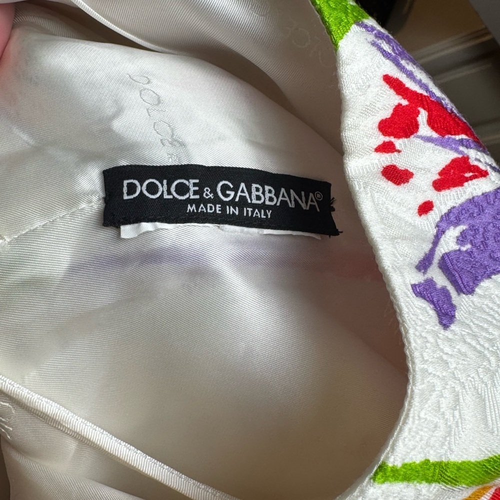 Dolce & Gabbana Floral Print Knee-Length Dress Size 4/6 - Picture 4 of 11